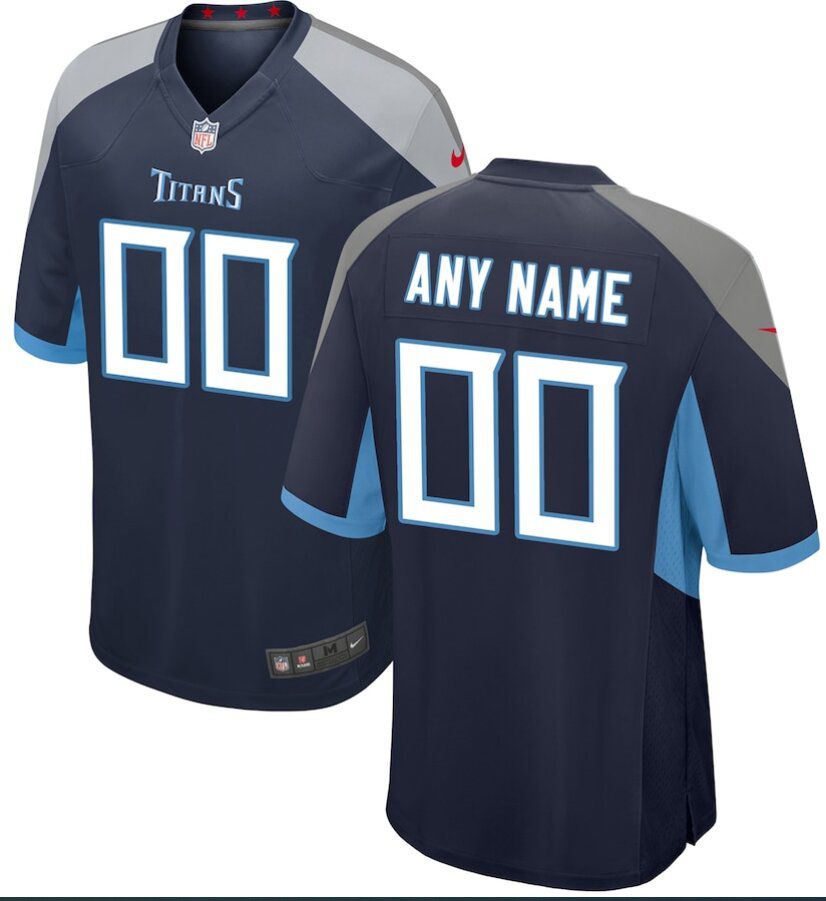 Youth Custom Tennessee Titans Navy Blue 2025 NFL Draft First Round Pick Nike  Game Jersey->customized nfl jersey->Custom Jersey